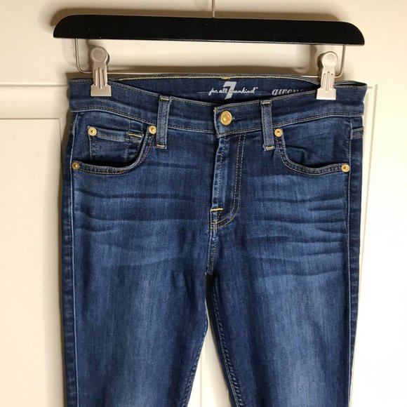 7 For All Mankind Women's Gwenevere Skinny Jeans Blue ~ Size 24 - Picture 2 of 6